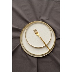 Блюдо фарфоровое сервировочное с бортиком Magistro Poursephona, d=20 см, бежевый