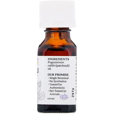 Aura Cacia, чистое эфирное масло, пачули, 15 мл (0,5 жидк. унции)