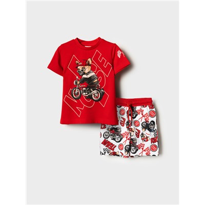 Комплект трикотажный для мальчиков: фуфайка (футболка), шорты