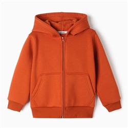 Толстовка детская, рост 134 см, коричневая