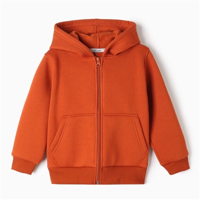 Толстовка детская, рост 134 см, коричневая