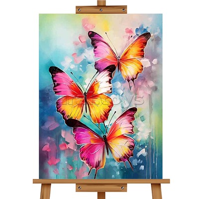 Мозаика алмазная "Яркие бабочки" 30*40см