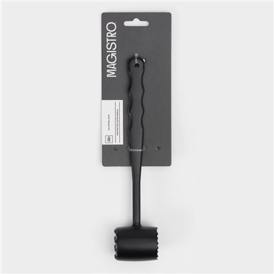 Молоток для мяса Magistro Alum black, 150 грамм, 20,5 см, цвет чёрный