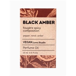 Парфюмерное масло женское VEGAN.Love.Studio Black Amber, 15 мл