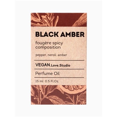 Парфюмерное масло женское VEGAN.Love.Studio Black Amber, 15 мл