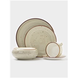 Тарелка глубокая Magistro Mediterana, 900 мл, d=20.8 см, фарфор, бежевая