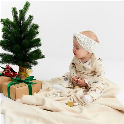 Костюм детский (джемпер и брюки) «Крошка Я. Новогодние игрушки», рост 68-74 см