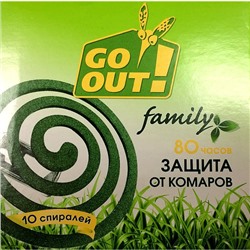СПИРАЛИ GO OUT от комаров классик 60 часов/ (ЧЕРНЫЕ)24