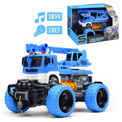 Машина "МегаКран" 1:16 (свет, звук) в коробке (цвет синий)