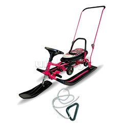 Игрушка Снегокат детский 109 "Wheel" c П-образным толкателем и колесной базой (Котенок)