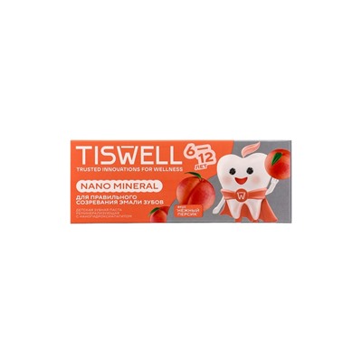 Детская зубная паста реминерализирующая с наногидроксиапатитом, со вкусом персика, 6–12 лет, 60 г