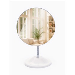 Зеркало настольное, круглое, на гибкой ножке, 15×18 см, (d=15 см)