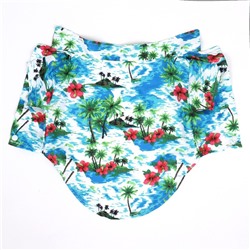 Рубашка для собак «Тропики», размер XS, ДС 20. ОГ 28, ОШ 19 см, голубая