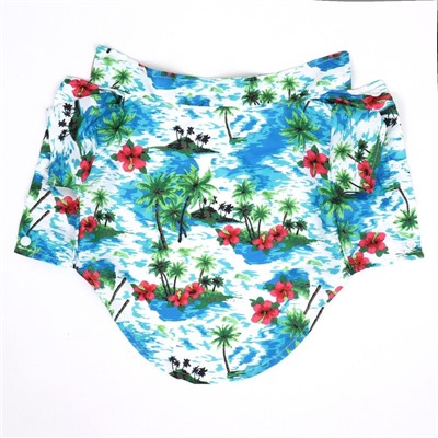 Рубашка для собак «Тропики», размер XS, ДС 20. ОГ 28, ОШ 19 см, голубая