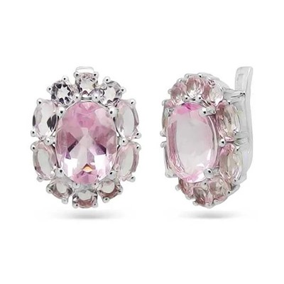 Серьги из серебра морганит, Мэрибель