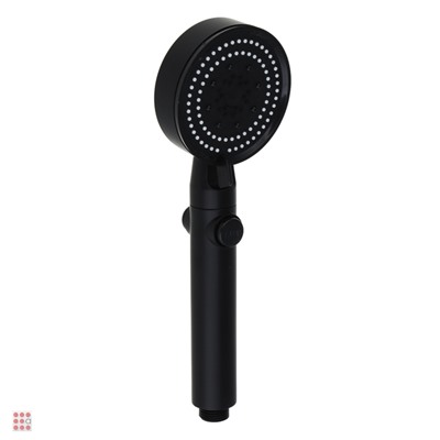 Лейка для душа, 5 режимов, 90мм, черная