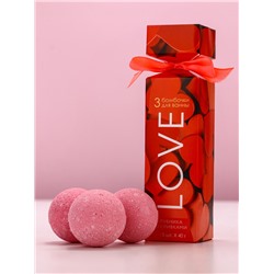 Бомбочки для ванны Love, 3×40 г, Чистое счастье