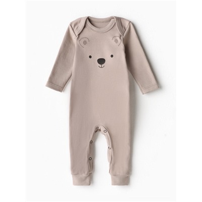 Комбинезон детский «Крошка Я» Baby Bear, рост 62-68, бежевый