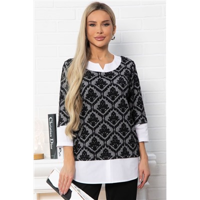 Джемпер Нежный акцент (черно-белый) Б14851-18М