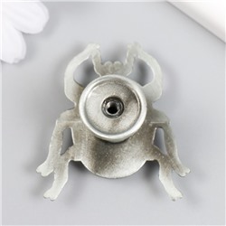 Ручка для шкатулки металл «Божья коровка», состаренное серебро, 4.8×4.3 см