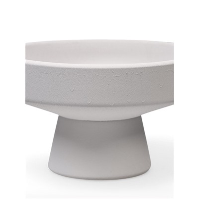 Декоративное кашпо для цветов «Кристофер», 13×13×8 см, керамическое, белое