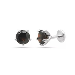 Серьги из серебра гранат, Ю-25003р