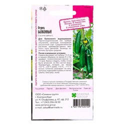 Семена огурец балконный «Растёт дома», 5 шт.