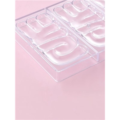 УЦЕНКА Форма для шоколада 3 ячейки LOVE 27.5×17.5×2.5 см (7×7)