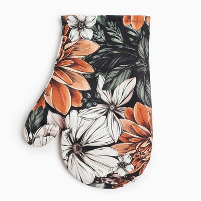 Варежка-прихватка «Этель» Meadow flower 20×27 см, 100% хлопок, саржа 190 г/м²