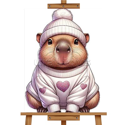 Мозаика алмазная "Капибара" 30*40см.