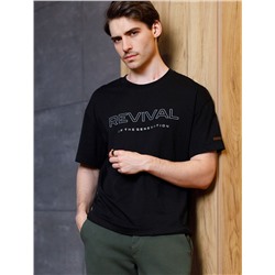 Свободная футболка  с авторским принтом