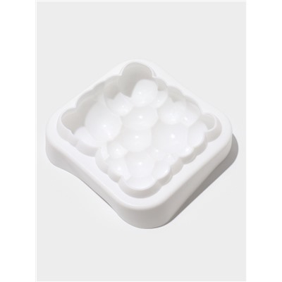 Форма для муссовых десертов и выпечки KONFINETTA «Воздушные пузыри», силикон, 20×5.5 см, белая