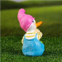 Садовая фигура из полистоуна «Утёнок с лейкой», 10×5.5×16 см