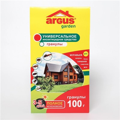 Гранулы от муравьев, мух, блох, тараканов "Argus Garden", 100 г