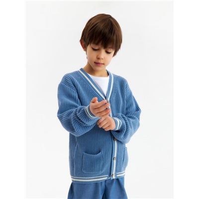 Кардиган детский KAFTAN, размер 32 (110-116 см), синий