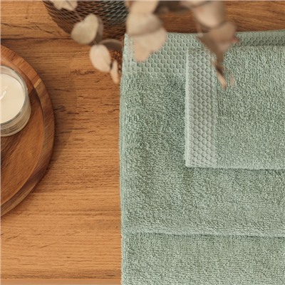 Набор махровых полотенец LoveLife Natural mint, 3 шт.: 70×130.50×80.30×50 см, хлопок 100%