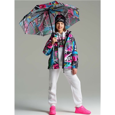 Куртка текстильная с полиуретановым покрытием для девочек (ветровка)