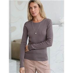 Джемпер тонкой вязки из вискозы с нейлоном