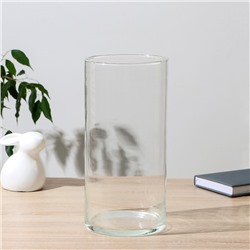 Ваза «Падерборн», средняя, d=14.5 см, h=30 см, стекло, прозрачная