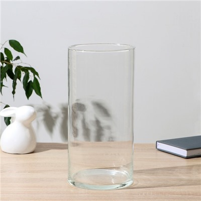 Ваза «Падерборн», средняя, d=14.5 см, h=30 см, стекло, прозрачная