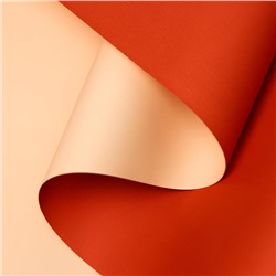 Пленка матовая для цветов и букетов, бежевый, красный, 0.58×10 м