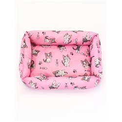 Лежанка для кошек, 40×30×15 см, розовая