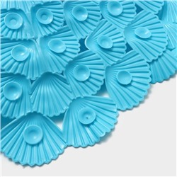 Коврик противоскользящий в ванну Доляна «Ракушки», на присосках, 38×68 см, МИКС