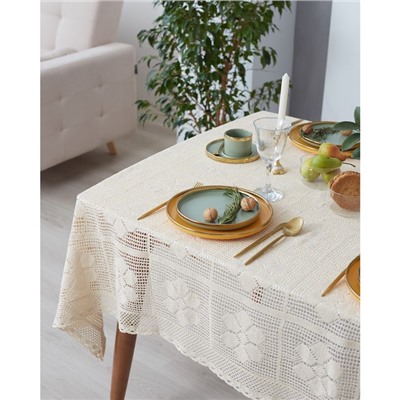 Скатерть «Этель. Ажур» Vintage collection, 85×85±5 см