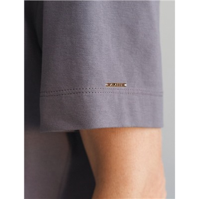 Футболка с принтом свободная эластичная из премиального хлопка