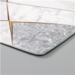 Коврик для ванной и туалета Доляна «Мрамор», 45×120 см