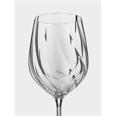 Бокалы для белого вина CRYSTAL BOHEMIA CREX OPTIC, 480 мл, набор 2 шт., стекло, прозрачные