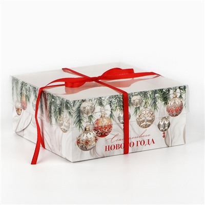 Коробка для капкейка «Счастливого Нового года!», 16×16×7.5 см