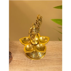 Подставка под благовония с 5 лепестками «Жар Птица», 9.5×9.5×14 см, латунь