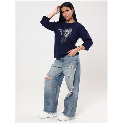 Фрактал - футболка чернильный